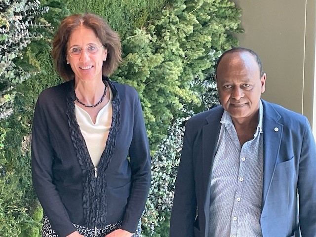 Diane Wolter, Präsidentin der Fondation CBM Luxembourg, trifft Dr. Michael Ketema